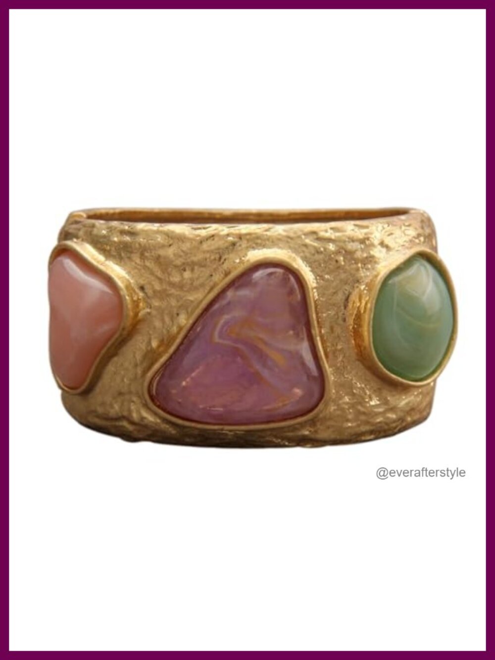 Chunky Gold Cuff Bracelet Large Statement Bangle for Women